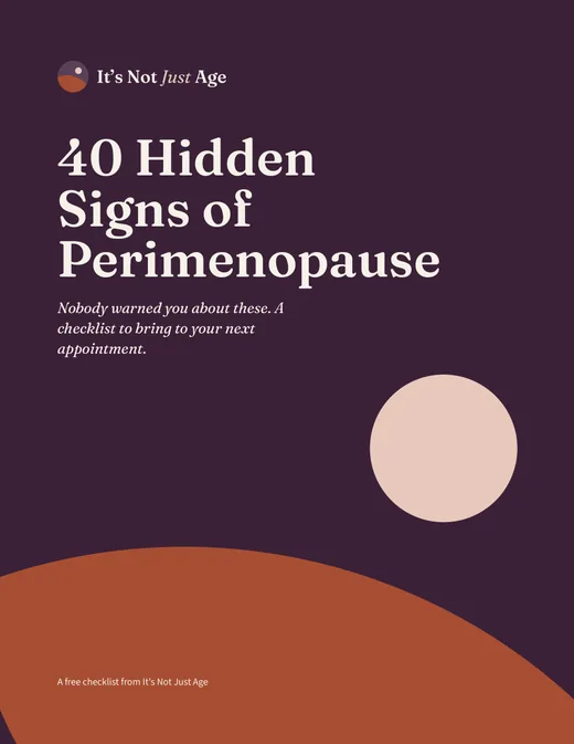 Cover of the 40 Hidden Signs of Perimenopause checklist