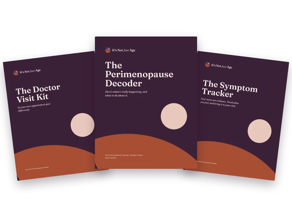 The Perimenopause Decoder guide, Symptom Tracker and Doctor Visit Kit